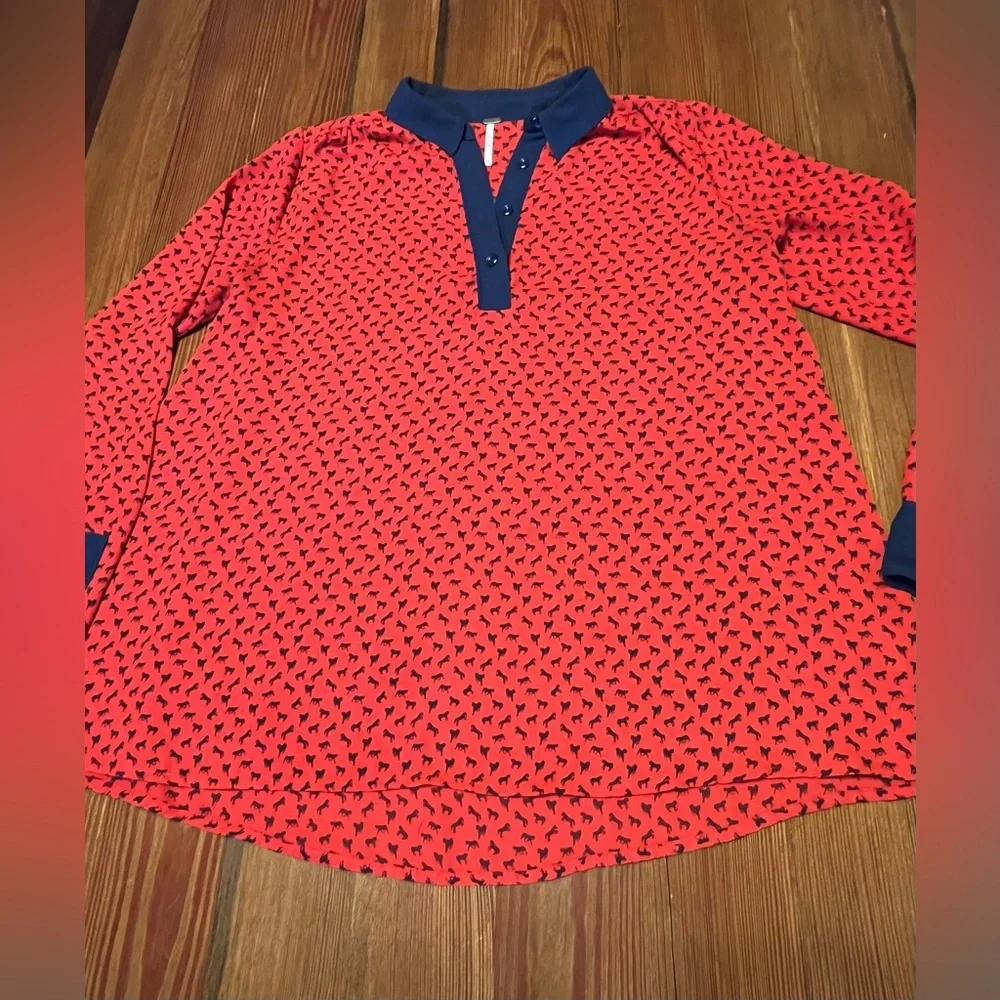 Free People Horse Print‎ Blouse XS
